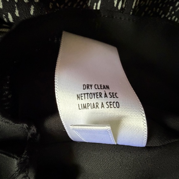 Petite Sophisticate Dress Womens 4 Black Silk Geometric Sleeveless Midi Career - Picture 10 of 11